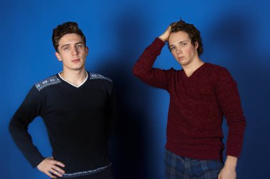 İki çekici genç adam. Arkadaşlık ve ilişkiler.