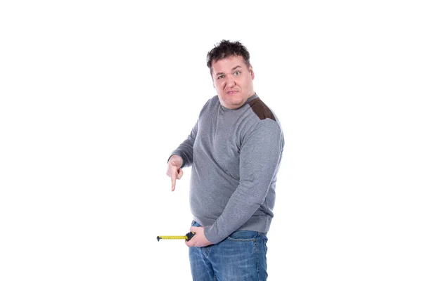 男性の健康と面白い脂肪の男 — ストック写真