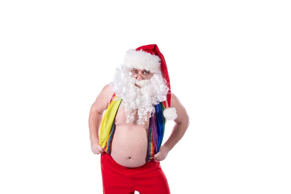 Równość Śmieszny Tłuszcz Święty Mikołaj — Zdjęcie stockowe