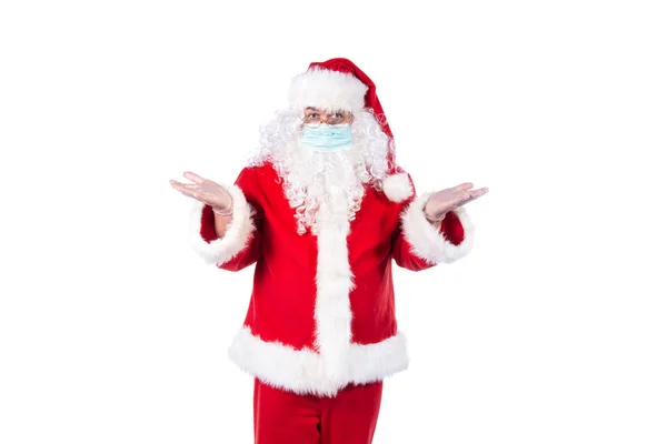 疾病和感冒 圣诞老人 白人背景 — 图库照片