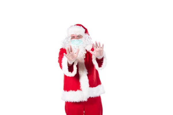 Enfermedad Resfriados Santa Claus Fondo Blanco —  Fotos de Stock