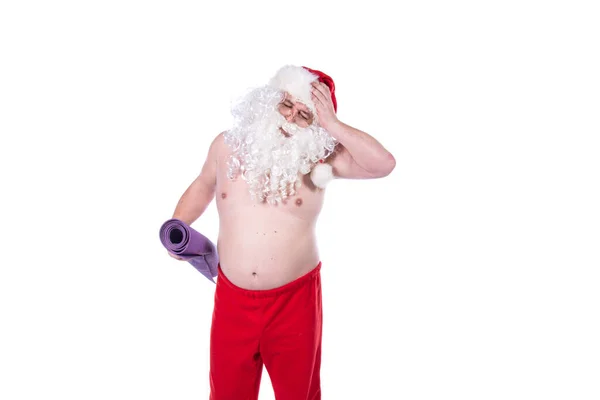 Fitness Stile Vita Sano Babbo Natale Divertente — Foto Stock