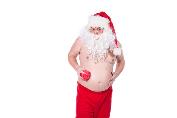Αστείος Άγιος Βασίλης Στη Σάουνα — Φωτογραφία Αρχείου