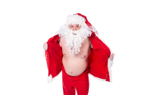 Pubblicità Lavoro Babbo Natale Fondo Bianco — Foto Stock