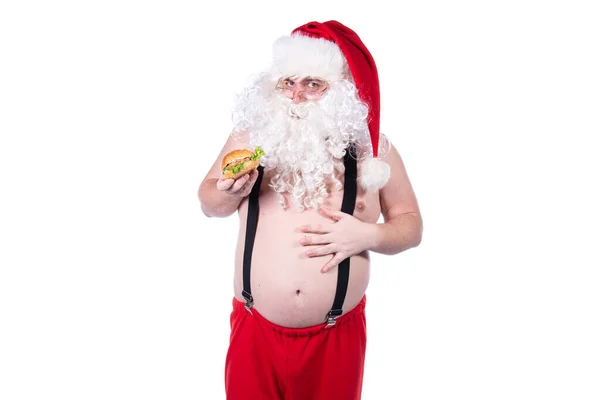 Fitness Estilo Vida Saludable Funny Santa Claus —  Fotos de Stock