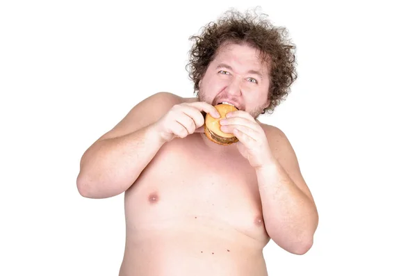 Fat Man Diet — Stock Photo, Image