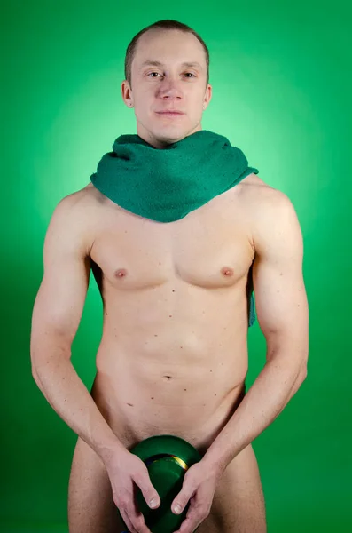 Saint Patrick Divertir Irlanda Tradicional Sexy Engraçado Homem — Fotografia de Stock