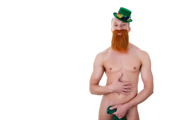 San Patrizio Diverte Irlanda Tradizionale Sexy Divertente Uomo — Foto Stock