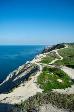 Yaz ve tatil. Deniz kenarındaki güzel doğa, güzel hava ve parlak güneş.. 