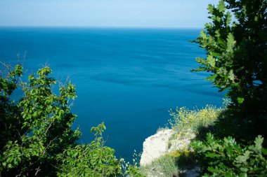 Yaz ve tatil. Deniz kenarındaki güzel doğa, güzel hava ve parlak güneş.. 