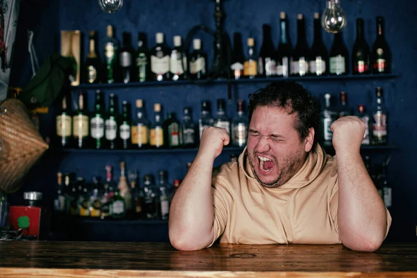 Drôles Gros Ivrognes Problèmes Alcool — Photo