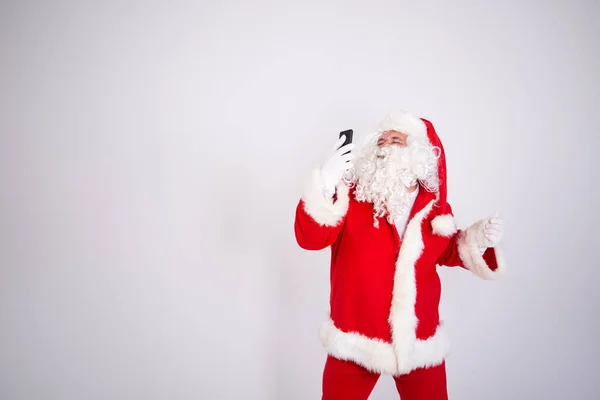 Situações Engraçado Gordura Papai Noel — Fotografia de Stock