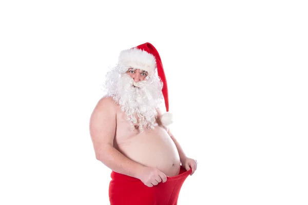 Grappige Kerstman Mannelijke Gezondheidsproblemen — Stockfoto