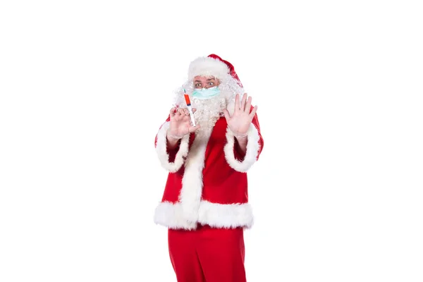 Wirusy Problemy Zdrowotne Śmieszny Mikołaj — Zdjęcie stockowe
