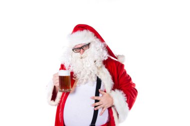 Komik Noel Baba bira içiyor..