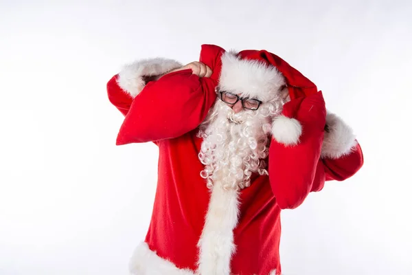 Repose Toi Père Noël Drôle Sommeil Oreillers — Photo