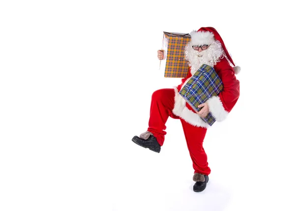 Подарки Забавный Санта Клаус — стоковое фото