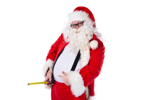 Смешной Санта Клаус Мужские Проблемы Здоровьем — стоковое фото
