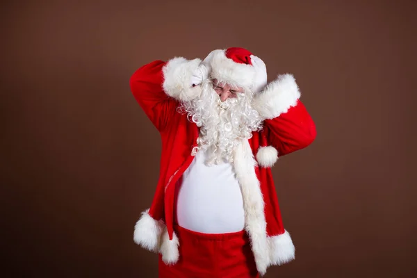 Engraçado Papai Noel Problemas Saúde Masculina — Fotografia de Stock