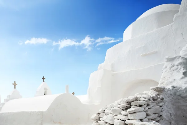 La Iglesia de Panagia Paraportiani en Mykonos — Foto de Stock