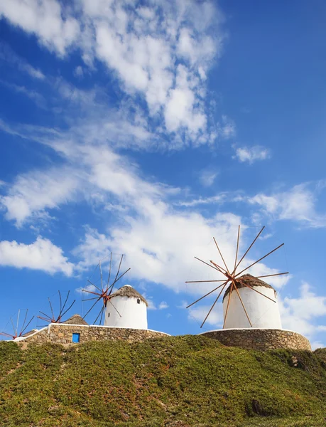 Mykonos yel değirmenleri Stok Resim