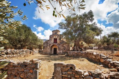 AGII Apostoli Bizans 10-11. yüzyıl Kilisesi Naxos, Yunanistan.