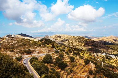 Naxos dağlar, Yunanistan.
