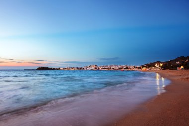 Naxos uzun pozlama. Yunanistan.