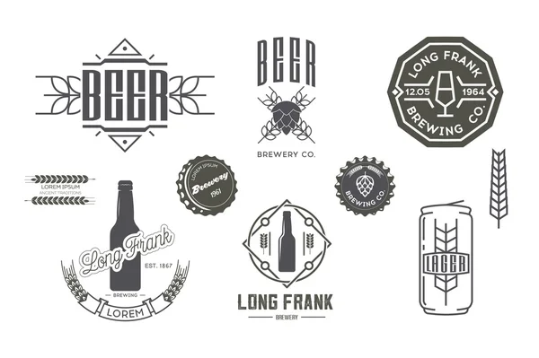 Étiquettes de bière vectorielles . — Image vectorielle
