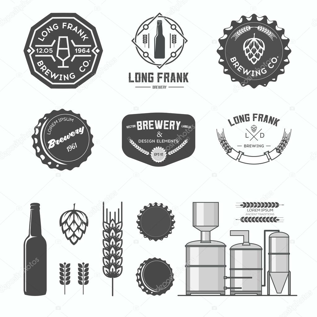 Vector brewery labels.
