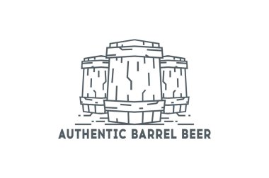 Vintage retro satır rozet logo tasarımı. Bira.