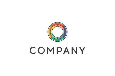 Daire logo. Hat sanat tasarım. Hisse senedi vektör.