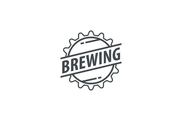 Brewing Company Logotype. Arte de línea. vector de stock . — Archivo Imágenes Vectoriales