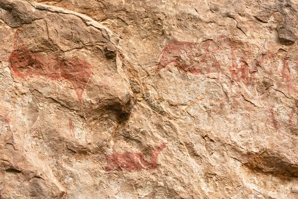 Arte rupestre en la cueva de Liphofung — Foto de Stock