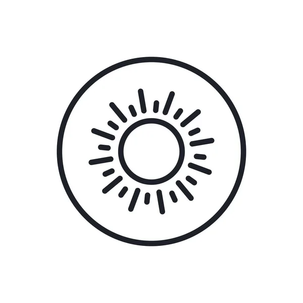 Ref. Kiwi. Векторная линейная иконка, контур, форма, контур изолированы на белом фоне. Тонкая линия. Современный минималистичный дизайн. Плоды. — стоковый вектор