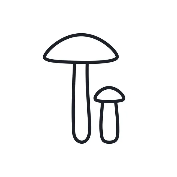 Icône bolete en bouleau. contour de forme d'icône linéaire isolé vectoriel contour. Ligne mince. Design glyphe moderne. Des champignons. Les ingrédients alimentaires. — Image vectorielle