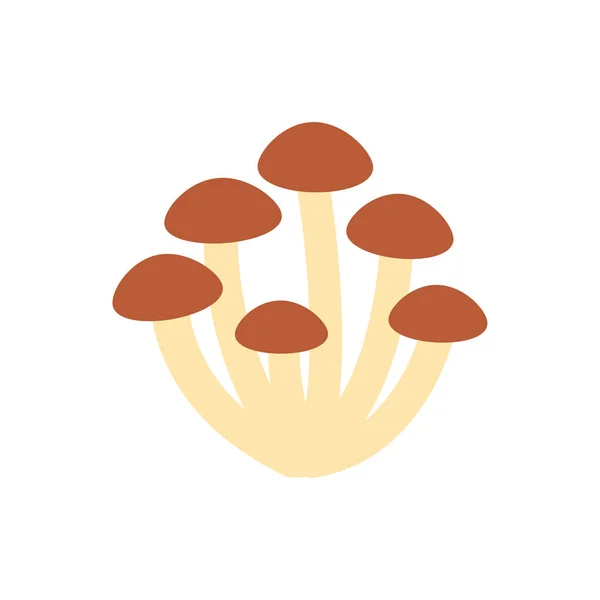 Икона агарического меда. Вектор изолированный плоский цветовой значок. Современный дизайн наклейки. Иллюстрации грибов. Продукты питания — стоковый вектор
