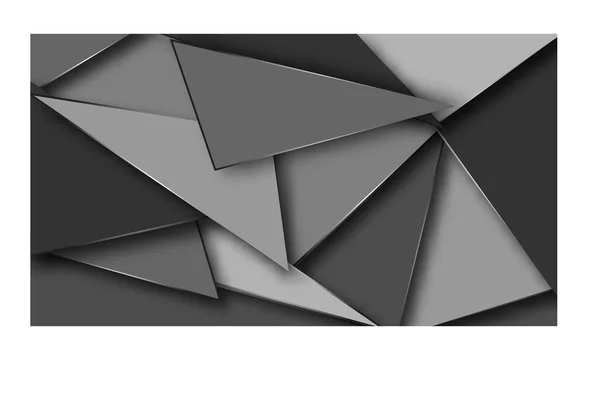 抽象的なベクトル背景です グレーの三角形のデザインと影を — ストックベクタ
