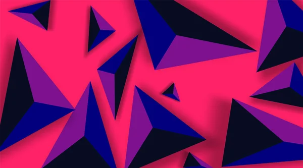 Abstract Background Black Triangles Réaliste Illustration Vectorielle Sur Fond Rouge — Image vectorielle