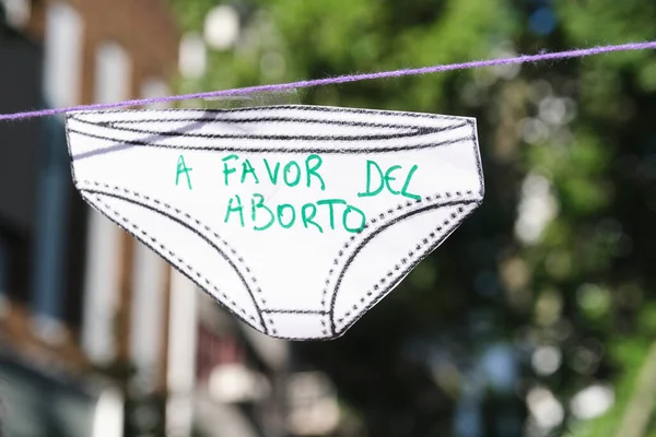 Buenos Aires Argentina Diciembre 2020 Detalle Una Manifestación Congreso Nacional —  Fotos de Stock