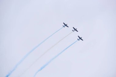 Buenos Aires, Arjantin; 4 Şubat 2026: Arjantin ve İspanya 'yı birbirine bağlayan ilk okyanus ötesi uçuşun yüzüncü yılı. Arjantin Hava Kuvvetleri 'nin B-45 tarihsel danışman filosundan uçaklar..