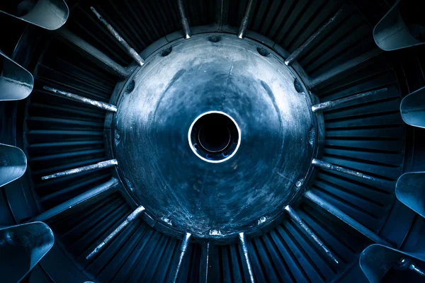 Closeup of a jet engine — Stock Photo, Image