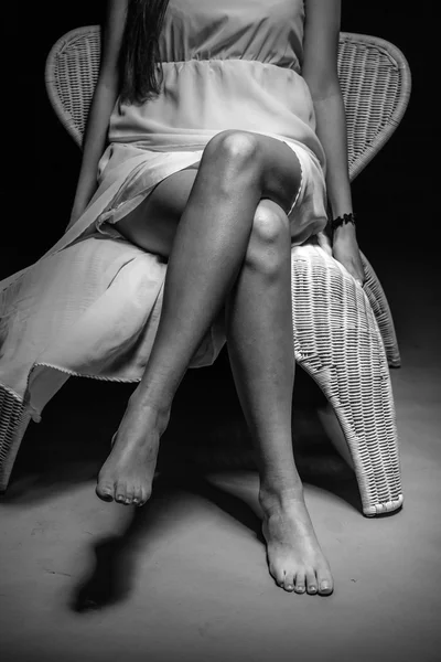 Τα πόδια του μια γυναίκα — Φωτογραφία Αρχείου
