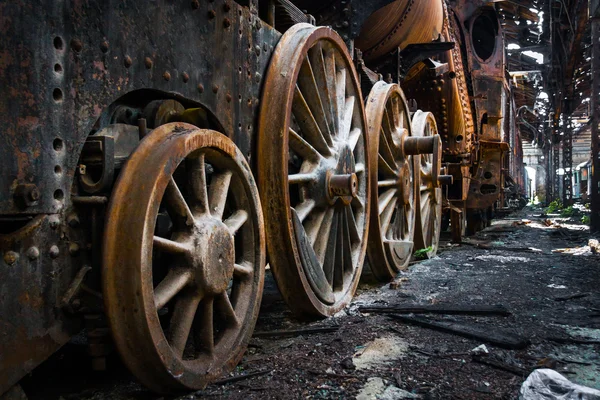 Parte de un viejo tren industrial Imagen De Stock