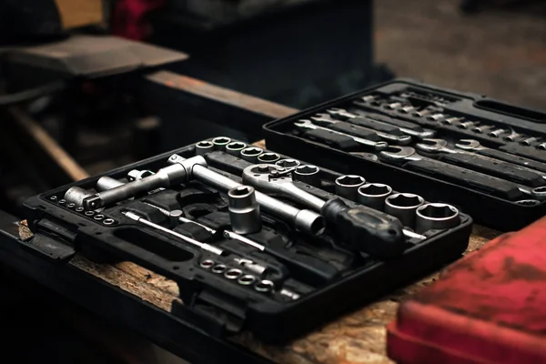Industriële kit tools close-up — Stockfoto