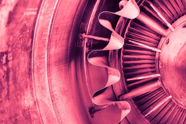 Closeup of a jet engine — Stock Photo, Image