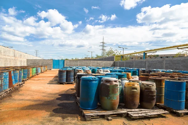 Several barrels of toxic — Stock Photo, Image