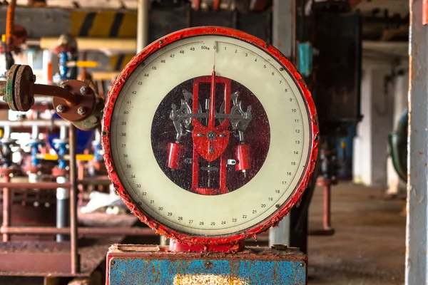 Industrial scale in power plant — Stock Photo, Image