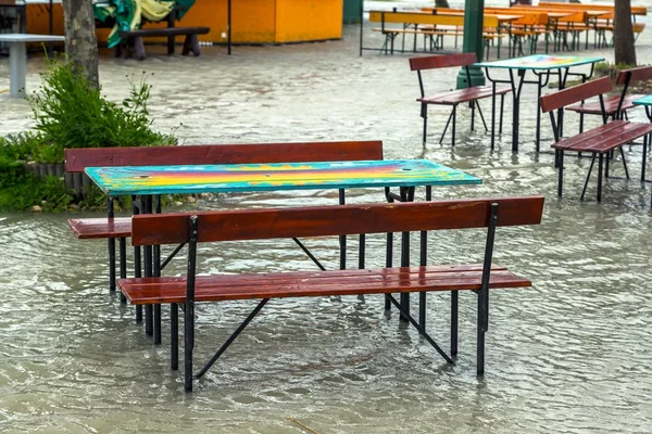 Terreno inundado en Balaton —  Fotos de Stock