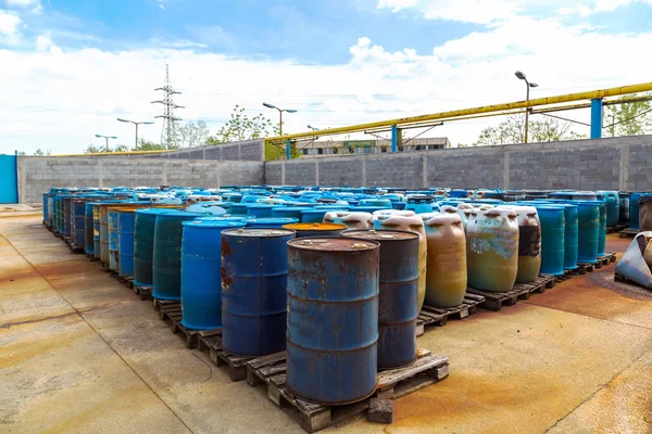 Several barrels of toxic — Stock Photo, Image